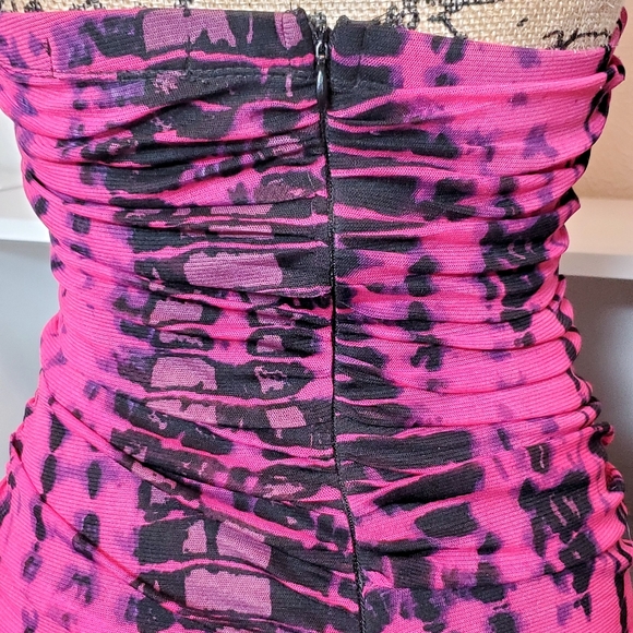 Trixxi Sexy Sleeveless Bandage Dress Pink / Black - Picture 3 of 5